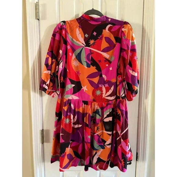 TCEC Colorful Patterned Dress Medium NEW - Picture 4 of 4
